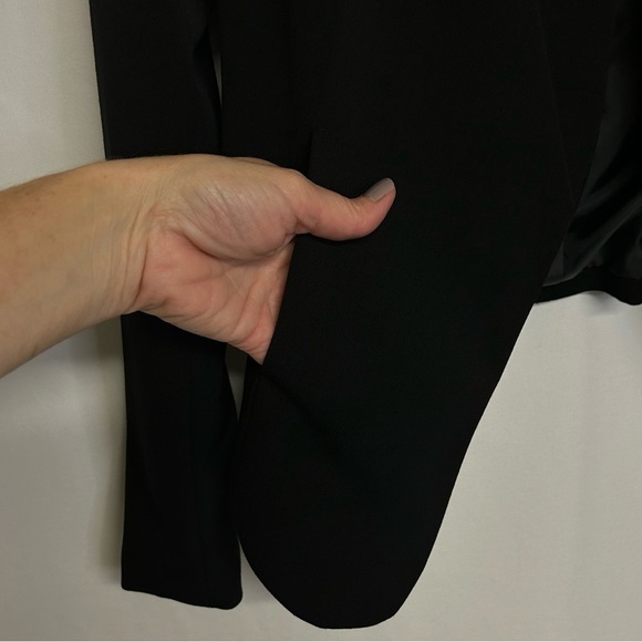 Apt 9 Womens Blazer Jacket Size 2 Open Front Pockets Classic Office Career Black - Picture 6 of 13